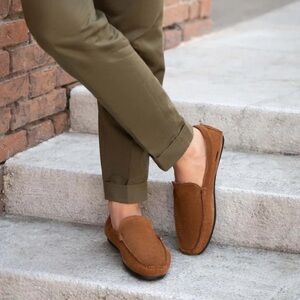 (S5) Giorgio Brutini Tan Suede Moccasin Toe Shoes, Size 12M